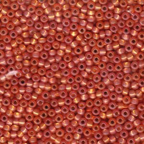 Miyuki 8/0 Rocaille Bead - 8-9553 - Dyed Dark Peach Silver Lined Alabaster