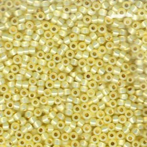 Miyuki 8/0 Rocaille Bead - 8-9554 - Dyed Pale Yellow Silver Lined Alabaster