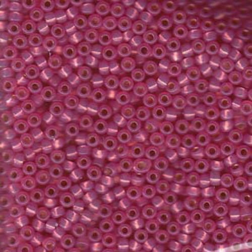 Miyuki 8/0 Rocaille Bead - 8-9556 - Dyed Dark Pink Silver Lined Alabaster