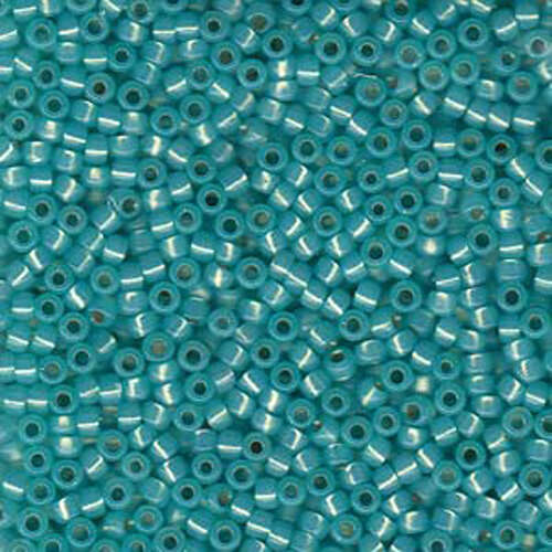 Miyuki 8/0 Rocaille Bead - 8-9571 - Dyed Mint Green Silver Lined Alabaster
