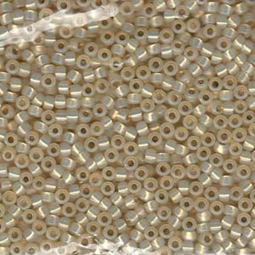 Miyuki 8/0 Rocaille Bead - 8-9577 - Dyed Cream Silver Lined Alabaster