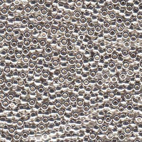 Miyuki 8/0 Rocaille Bead - 8-9961 - Bright Sterling Silver Plated