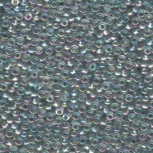 Miyuki 8/0 Rocaille Bead - 8-92443 - Transparent Light Blue Gold Luster