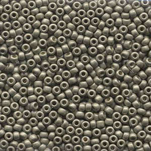 Miyuki 8/0 Rocaille Bead - 8-94221F - Matte Duracoat Galvanized Light Smoky Pewter