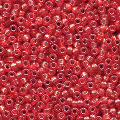 Miyuki 8/0 Rocaille Bead - 8-94234 - Duracoat Silver Lined Dyed Watermelon