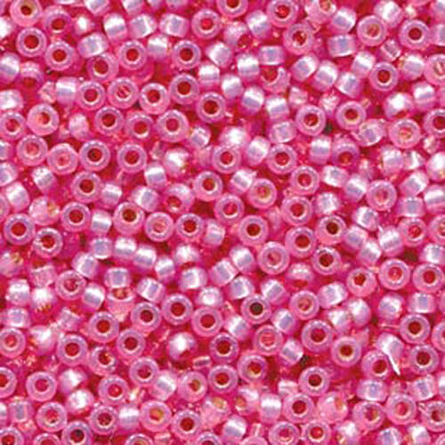 Miyuki 8/0 Rocaille Bead - 8-94237 - Duracoat Silver Lined Dyed Pink