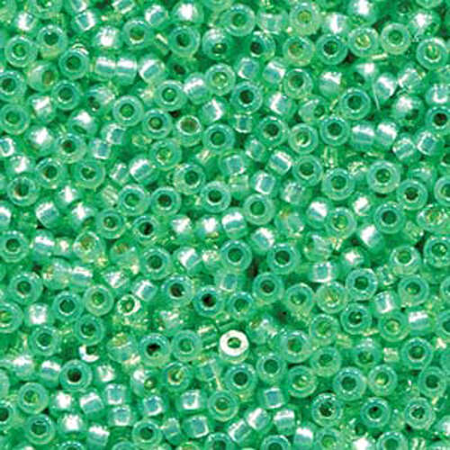Miyuki 8/0 Rocaille Bead - 8-94240 - Duracoat Silver Lined Dyed Mint Green