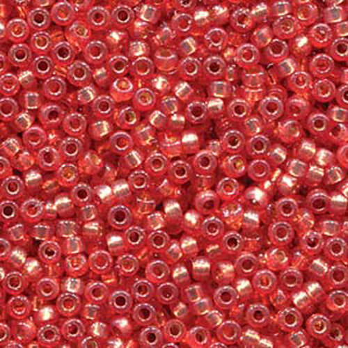 Miyuki 8/0 Rocaille Bead - 8-94244 - Duracoat Silver Lined Dyed Persimmon