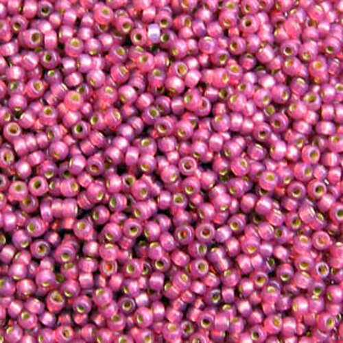 Miyuki 8/0 Rocaille Bead - 8-94247 - Duracoat Silver Lined Dyed Fuchsia