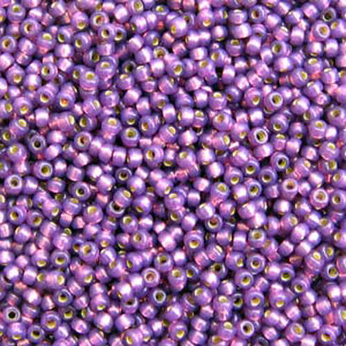 Miyuki 8/0 Rocaille Bead - 8-94248 - Duracoat Silver Lined Dyed Dark Lilac