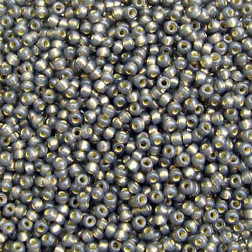 Miyuki 8/0 Rocaille Bead - 8-94251 - Duracoat Silver Lined Dyed Smoke Grey