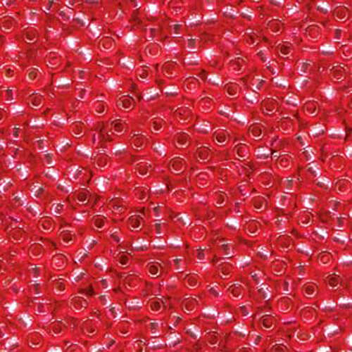 Miyuki 8/0 Rocaille Bead - 8-94266 - Duracoat Silver Lined Dyed Fuchsia