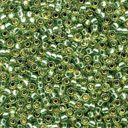 Miyuki 8/0 Rocaille Bead - 8-94273 - Duracoat Silver Lined Dyed Green