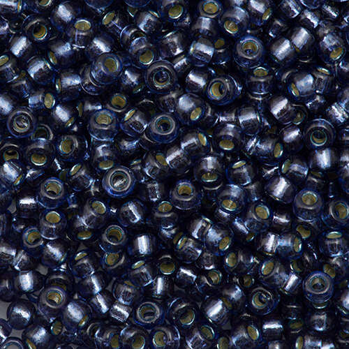 Miyuki 8/0 Rocaille Bead - 8-94276 - Duracoat Silver Lined Dyed Denim