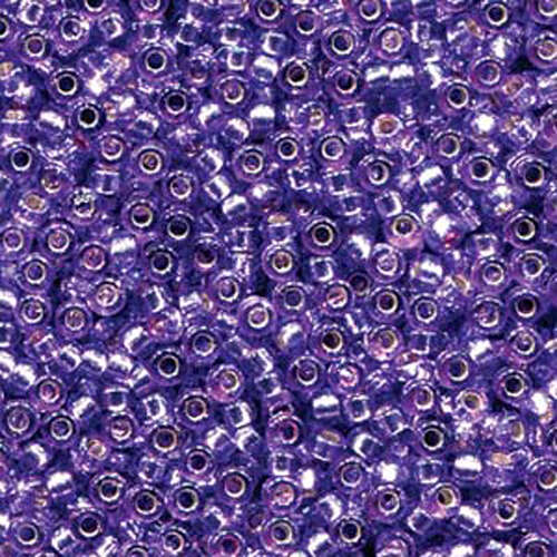 Miyuki 8/0 Rocaille Bead - 8-94278 - Duracoat Silver Lined Dyed Lavender
