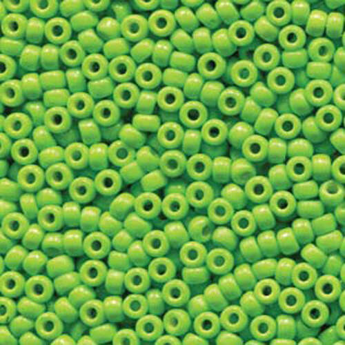 Miyuki 8/0 Rocaille Bead - 8-94471 - Duracoat Opaque Dyed Neon Green
