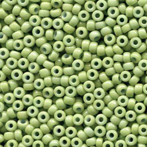 Miyuki 8/0 Rocaille Bead - 8-94473 - Duracoat Opaque Dyed Spring Green