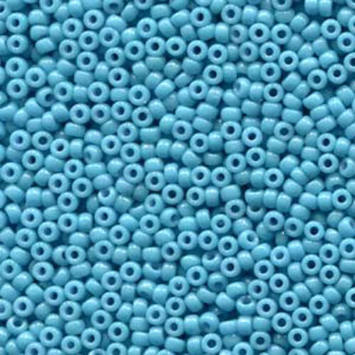 Miyuki 8/0 Rocaille Bead - 8-94478 - Duracoat Opaque Dyed Aqua Blue