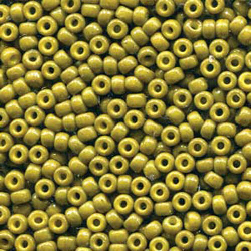 Miyuki 8/0 Rocaille Bead - 8-94491 - Duracoat Opaque Dyed Olive
