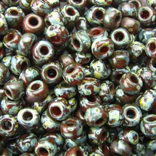 Miyuki 8/0 Rocaille Bead - 8-94503 - Transparent Picasso Red Brown
