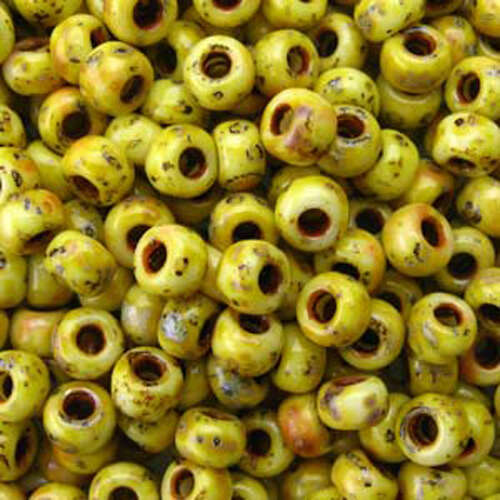Miyuki 8/0 Rocaille Bead - 8-94512 - Matte Opaque Picasso Canary Yellow