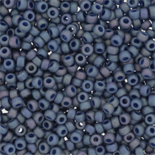 Miyuki 8/0 Rocaille Bead - 8-94703 - Frost Opaque Glaze Rainbow Nebula Blue