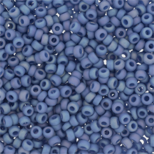 Miyuki 8/0 Rocaille Bead - 8-94704 - Frost Opaque Glaze Rainbow Soft Blue