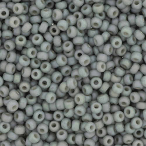 Miyuki 8/0 Rocaille Bead - 8-94705 - Frost Opaque Glaze Rainbow Cadet Gray