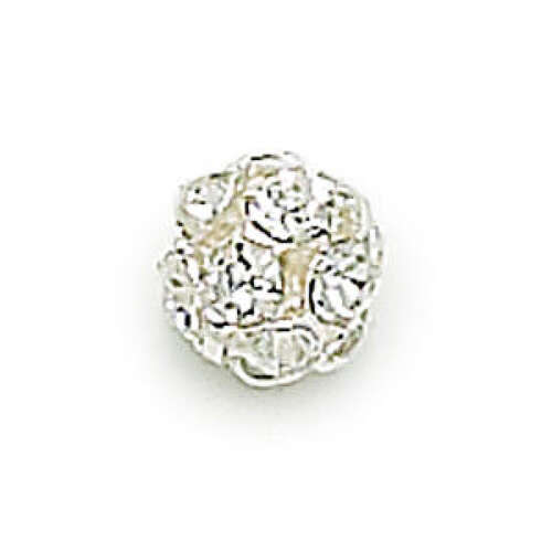10mm Crystal Czech Rhinestone Balls - Silver