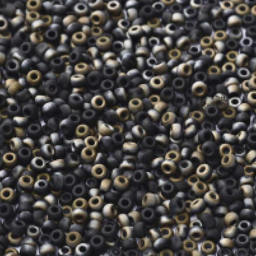 Miyuki 8/0 Rocaille Bead - 55137 (4561)  - Black Valentinite Matted (23980-22671)