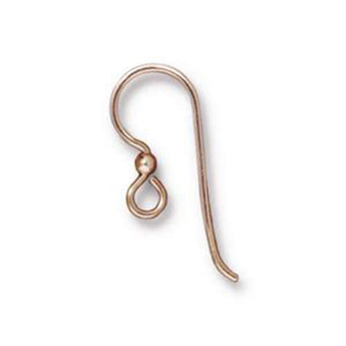 French Hook with 2mm Ball - Rose Gold Filled