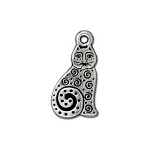 Spiral Cat Charm