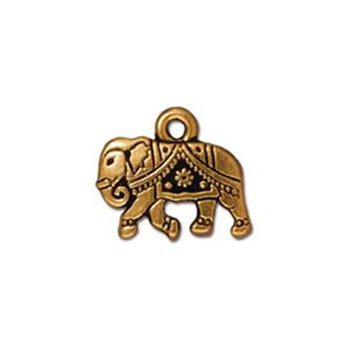 Gita Elephant Charm - Antique Gold