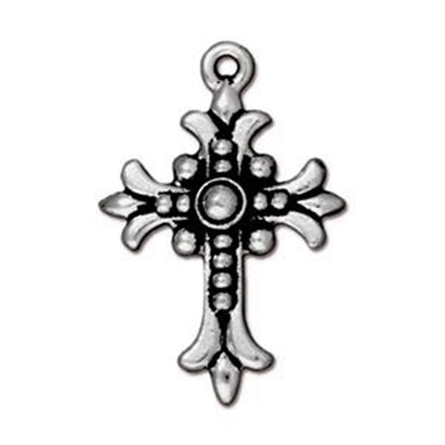 Fleur Cross Charm