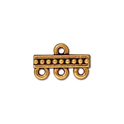 1:3 Beaded Link - Antique Gold