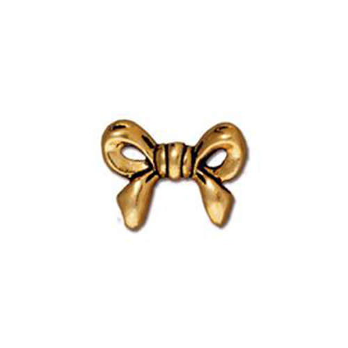 Bow Bead - Antique Gold
