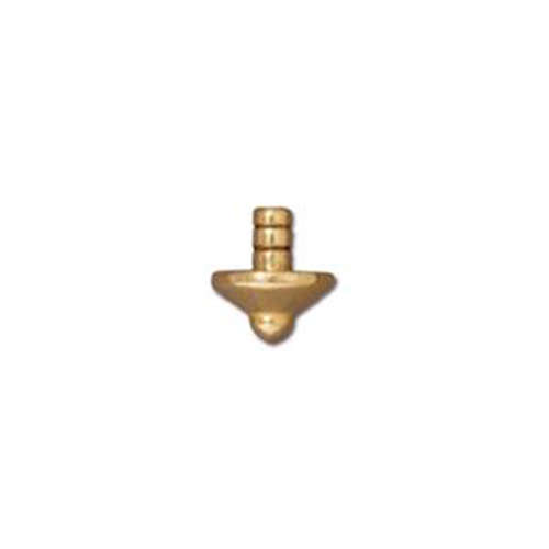 Basic Bead Cap - Glue In - Bright Gold