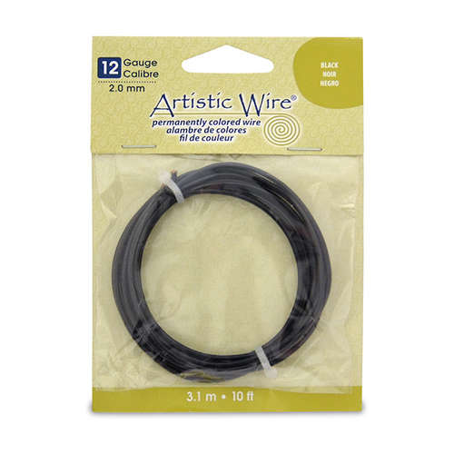 Black - 12 Gauge (2.1 mm) - 10 ft (3.1 m) - AWB-12-02-10FT