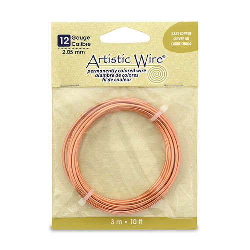 Bare Copper - 12 Gauge (2.1 mm) - 10 ft (3.1 m) - AWB-12-BC-10FT