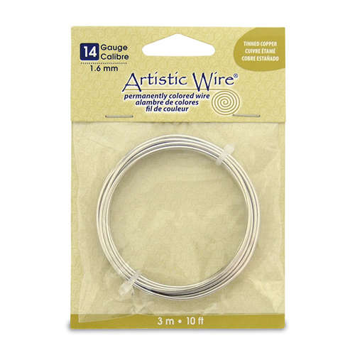 Tinned Copper - 14 Gauge (1.6 mm) - 10 ft (3.1 m) - AWB-14-TC-10FT