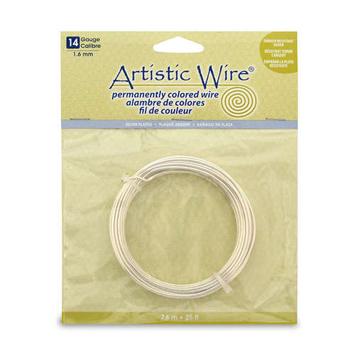 Silver Plated - Tarnish Resistant Silver - 14 Gauge (1.6 mm) - 10 ft (3.1 m) - AWB-12S-10-25FT