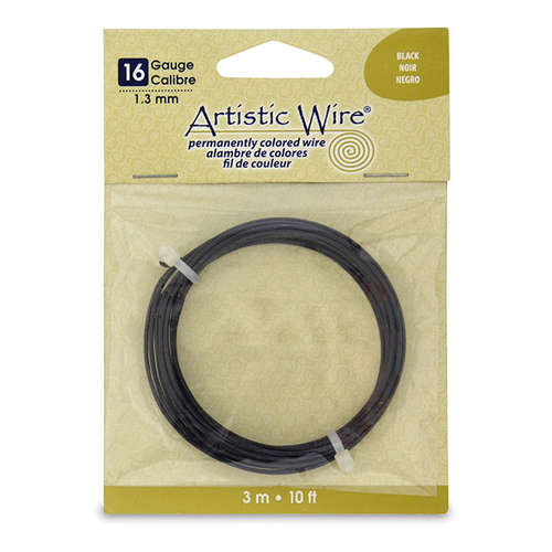 Black - 16 Gauge (1.3 mm) - 10 ft (3.1 m) - AWB-16-02-10FT