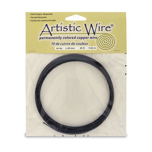 Black - 16 Gauge (1.3 mm) - 25 ft (7.6 m) - AWB-16-02-25FT
