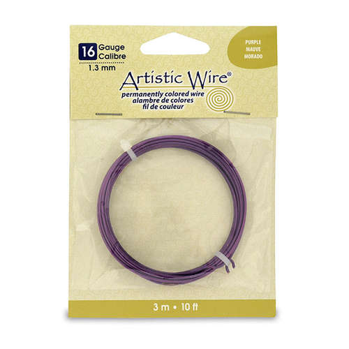16 Gauge (1.3 mm) - 10 ft (3.1 m) - Purple - AWB-16-13-10FT