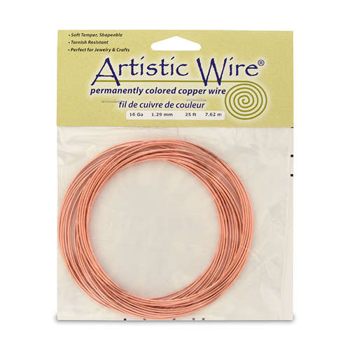 Bare Copper - 16 Gauge (1.3 mm) - 25 ft (7.6 m) - AWB-16-BC-25FT