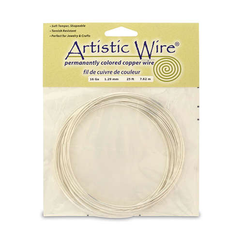 Tarnish Resistant Silver - 16 Gauge (1.3 mm) - 25 ft (7.6 m) - AWB-16S-10-25FT