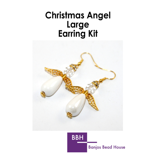 Christmas Angel Earrings Kit - Large - Gold