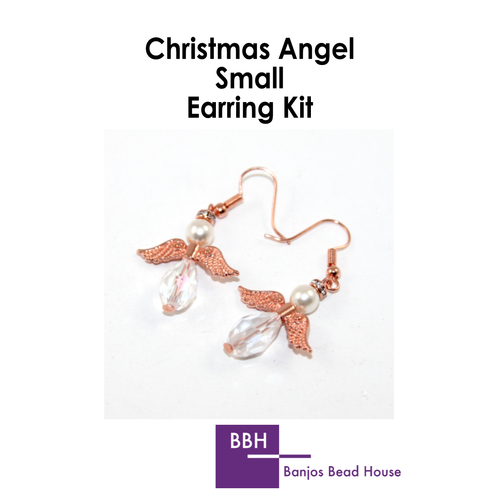 Christmas Angel Earrings Kit - Small - Rose Gold