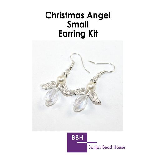 Christmas Angel Earrings Kit - Small - Silver