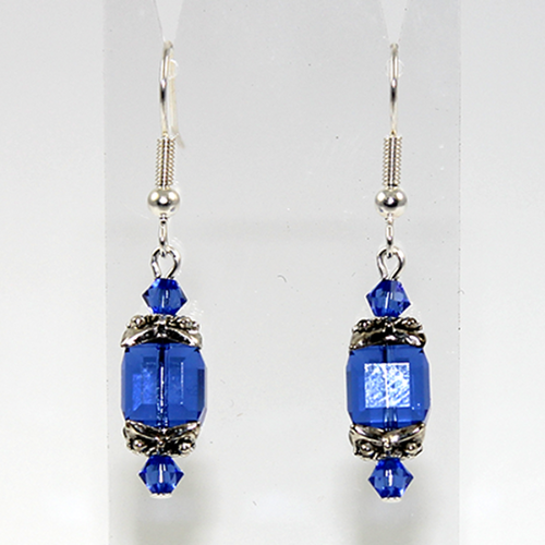 Lantern Earrings - Swarovski® Crystal Sapphire